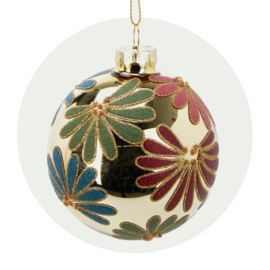 12 Luxe glazen kerstballen 6-assorti
