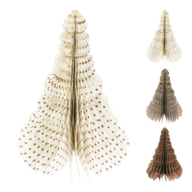 12 Papieren honeycomb kerstboompjes 3-assorti