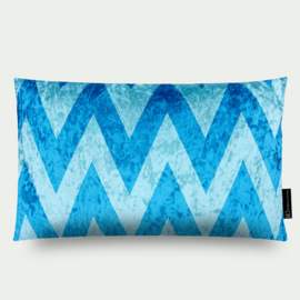 Kussen Heartbeat Blue 60x40 534