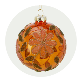 12 Luxe glazen kerstballen 6-assorti