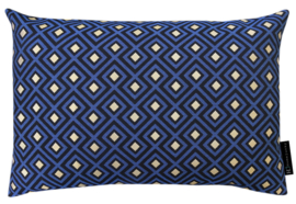 252 Pillow Jacquard Square Blue gold 60x40