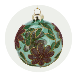 12 Luxe glazen kerstballen 6-assorti