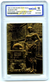 - 1996 Scorebord Star Wars R2-D2 & C3-PO - 23kt gouden Darth Vader Edition Limited WCG 10