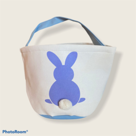 Paastasje blauw konijn