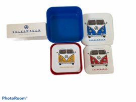 Set 3 Lunchtrommels - Volkswagen Kampeerbus VW T1 M/L/XL