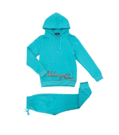 ‘Even ’ jongens Trainingspak turquoise