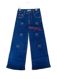‘Glitter ‘ meisjes  jeans Wide broek.