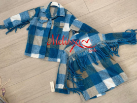 ‘Maud ‘ meisjes vest/ jas blauw
