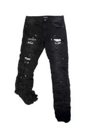 ‘Ferry ‘ jongens jeans broek zwart / wit 83-m.