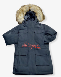 ‘Edmond ‘ parka jas blauw.