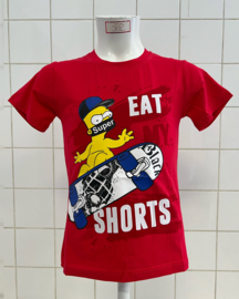 ‘Shorts’ jongens T-shirt rood.