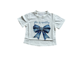 ‘Strik‘ meisjes T-shirt Wit.