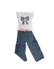 ‘Vlinder ’ meisjes trui wit.
