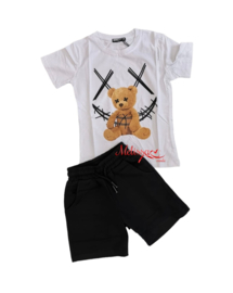 ‘Bear x‘ Jongens T-shirt wit.