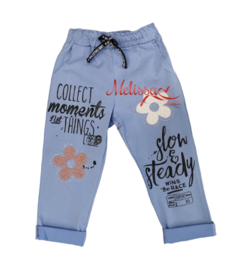 ‘Fleur ‘ Meisjes broek blauw.