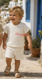 'Benny' Baby setje crème .