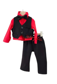‘Dave’ 4 delige baby setje rood