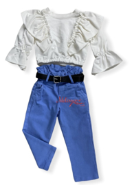 'Sena ' Baby broek blauw.