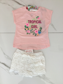 ‘Tropical’ meisjes setje roze.