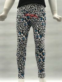 ‘Leopard’ legging blauw.