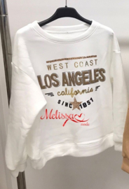 'Los Angeles' Meisjes sweater wit.