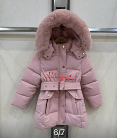 ‘Bianca’ Meisjes Parka jas Creme.