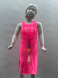 ‘Manouk’ Ibiza stijl jurk roze.