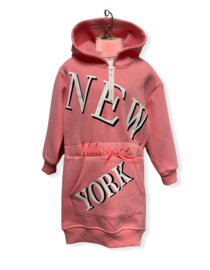 'New York  ' Meisjes tuniek Roze.