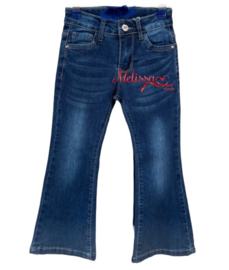 'Follow me' jeans flair broek blauw .