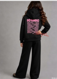 ' Iconic ' Meisjes sets zwart.