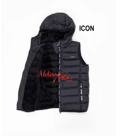 i-con jongens bodywarmer zwart.