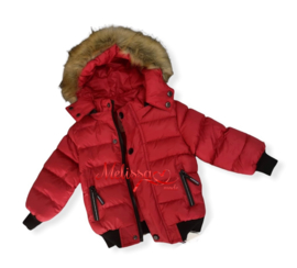 'Lex' Baby winter jas rood.