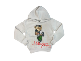 ‘Bear ‘ jongens Hoodie  wit.