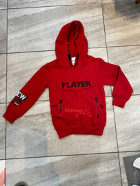 ‘Player ‘ jongens sweater rood.