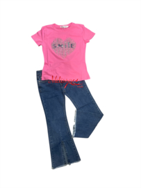‘ Smile’ meisjes trui roze.