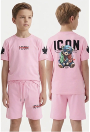 ' I-Con ' Tweedelige Jongens Setje roze.