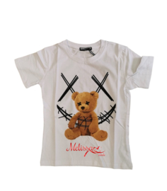 ‘Bear x‘ Jongens T-shirt wit.