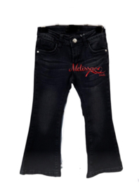 'Follow me' jeans flair broek blauw .