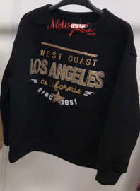 'Los Angeles' Meisjes sweater zwart.