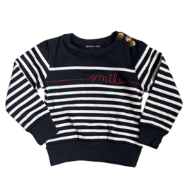 ‘Smile’ meisjes Sweater blauw.