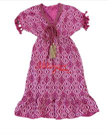 'Nicole ' Ibiza dames jurk roze