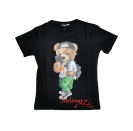 ‘Bear ‘ jongens T-shirt zwart .