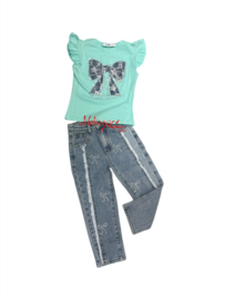 ‘Strik‘ meisjes  jeans broek.