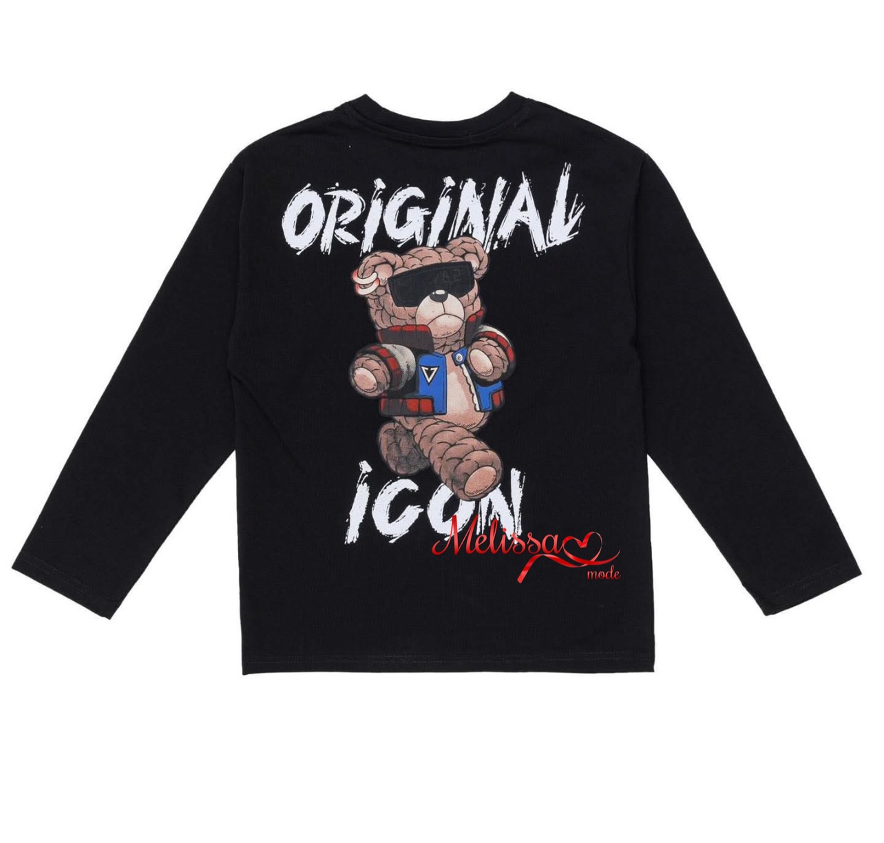 'I-Con ' Jongens Sweater Zwart.