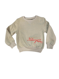 'Denim ' Jongens sweater crème.