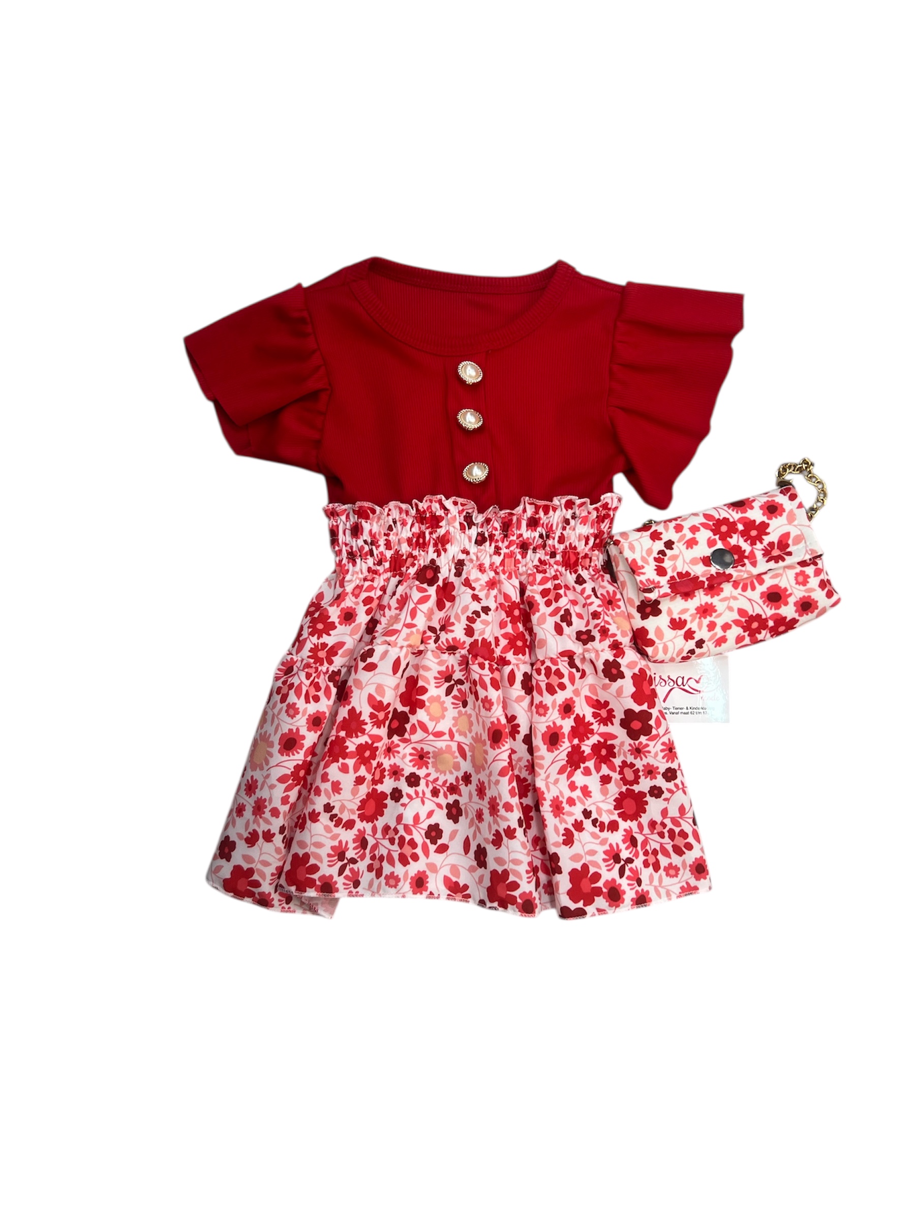 ‘Ilona’ zomer baby jurk rood