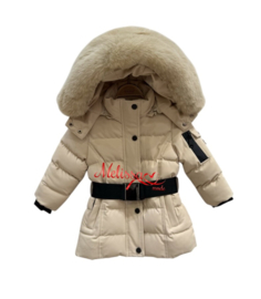 'Nikki ' baby winter jas Crème.
