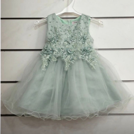 ’ Chanel ’ Meisjes bruids jurk groen .