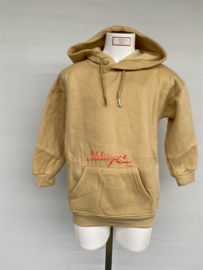 ‘Even  ‘ meisjes Hoody crème.