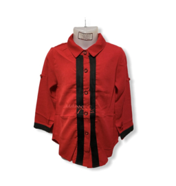 Rood/ zwart blouse